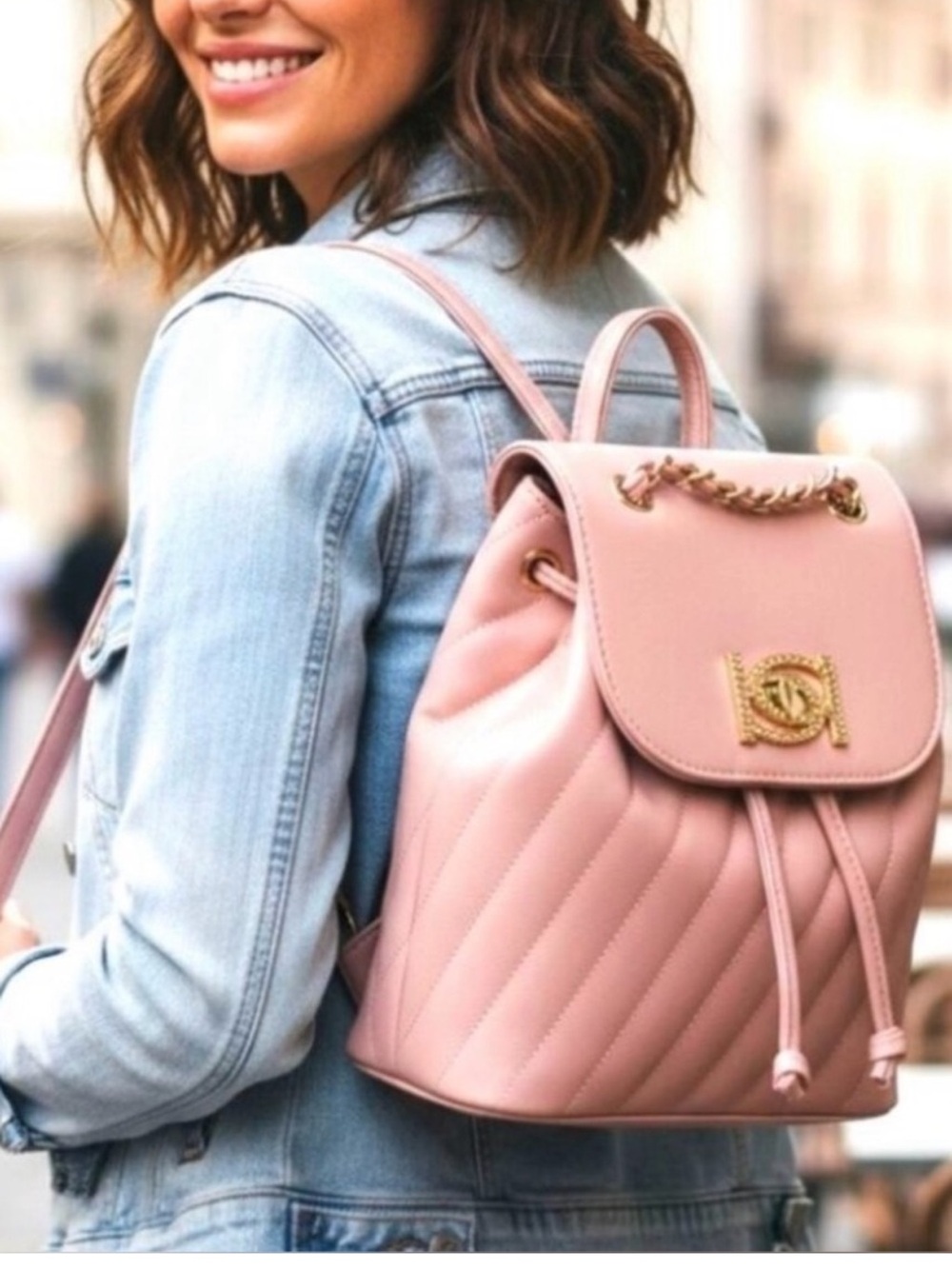 BeBe Hera Small Blush Pink Backpack NWT
